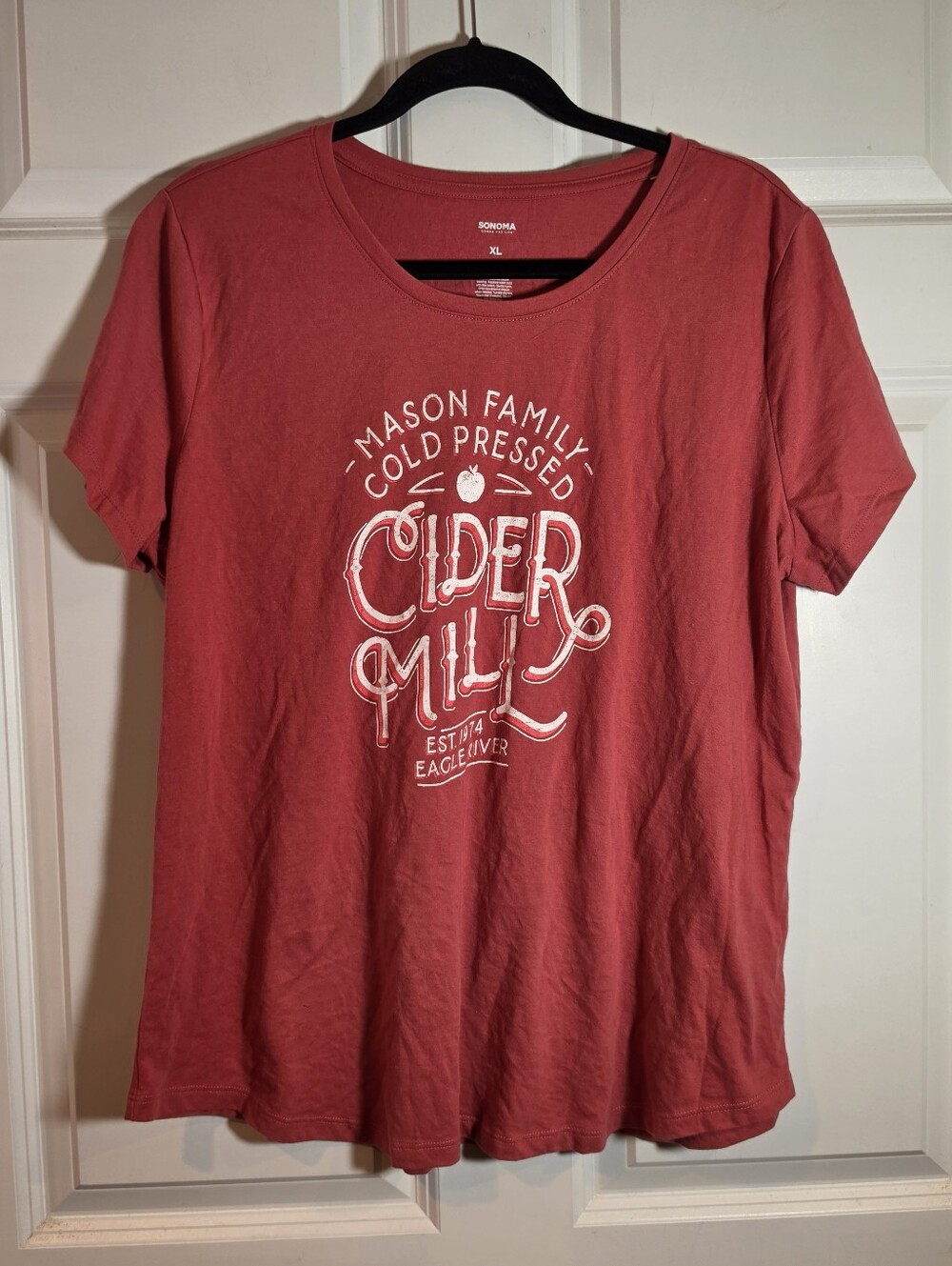 Sonoma Mason Family Cider Mill Graphic Tee - Red/Pink XL